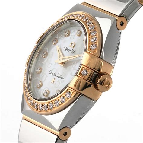 omega constellation ladies 18ct rose gold watch|vintage omega constellation chronometer watch.